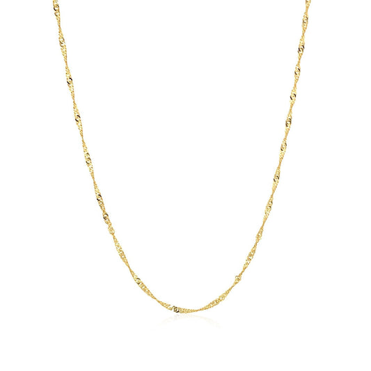 14k Yellow Gold Singapore Chain 1.5mm