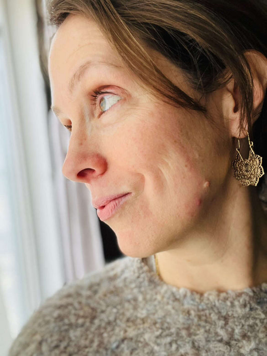Beautiful Gold or Silver Mandala Earrings Otarealm
