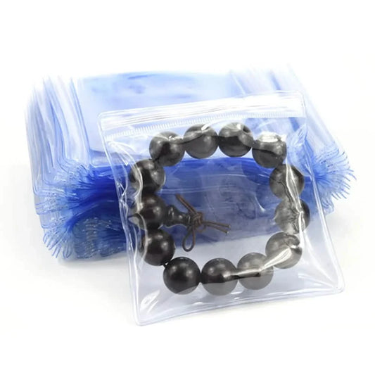 100-Pieces: Transparent PVC Plastic Storage Sealed Jewelry Bag Otarealm