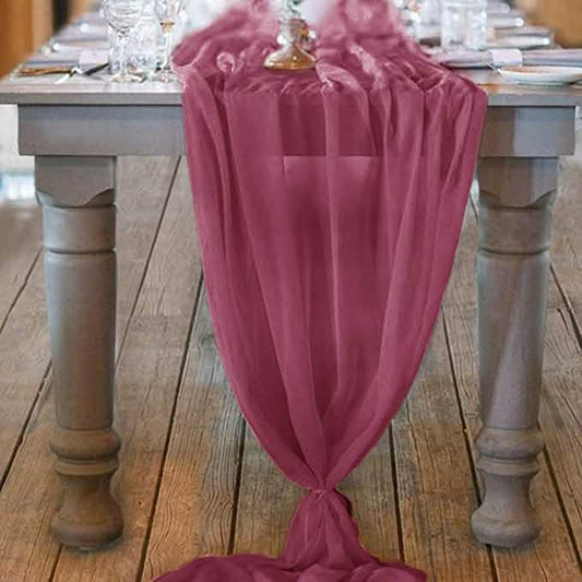 10Ft. Chiffon Table Runner Otarealm