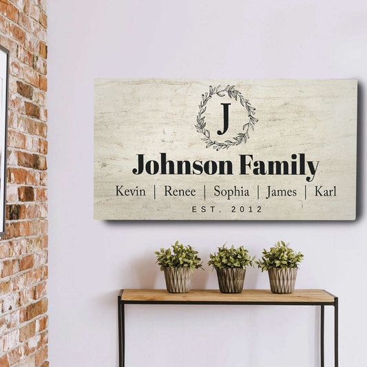 Personalized Rustic Family Sign Otarealm