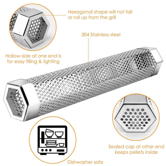 12-Inch Stainless Steel BBQ Grill Smoker Tube Otarealm