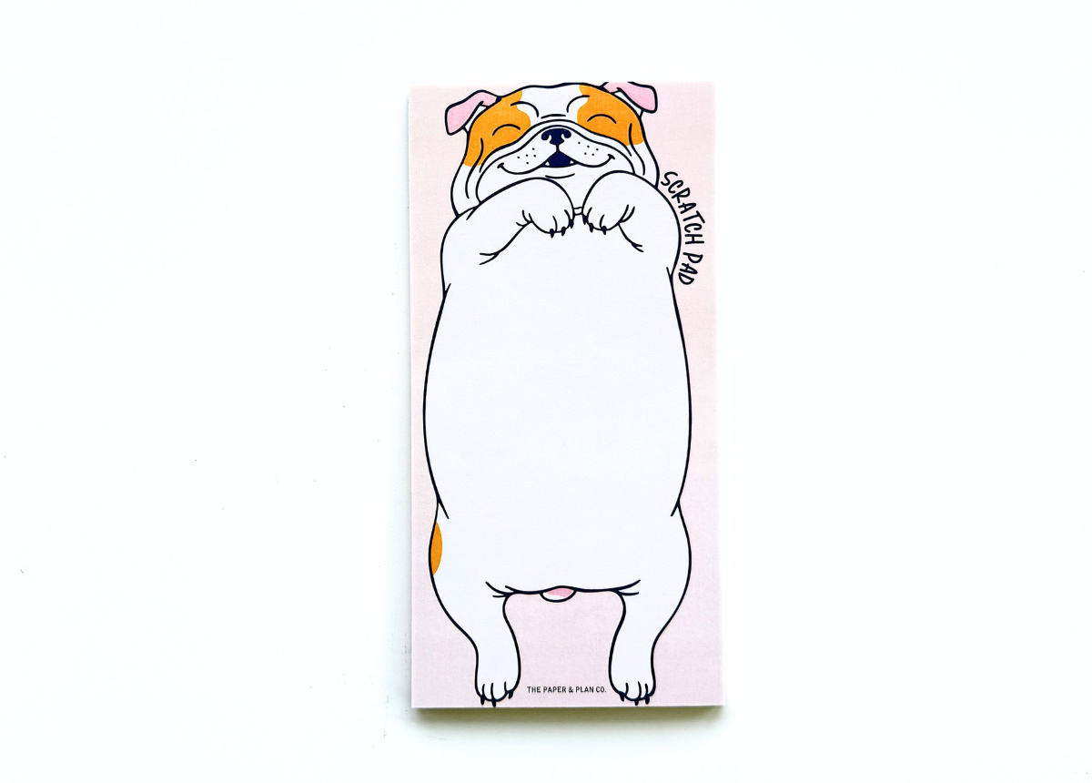 Scratch Pad Bulldog Notepad