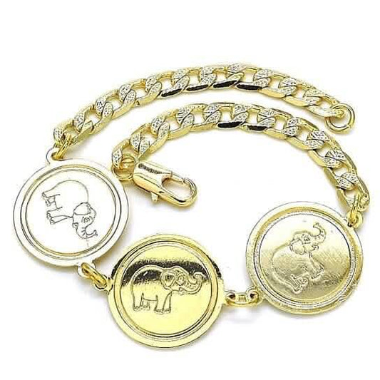 14k Gold Filled High Polish Finsh Cuban Curb Coin Bracelet Otarealm