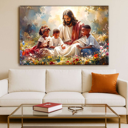 Jesus With Children Faith Wall Art VIII Otarealm