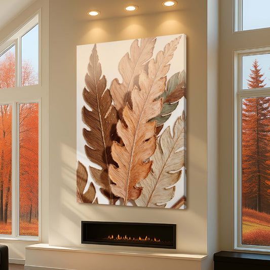 Abstract Autum Leaves Wall Art Otarealm