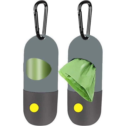 2-Pack: Dog Poop Bag Dispenser with Built-in LED Flashlight Otarealm