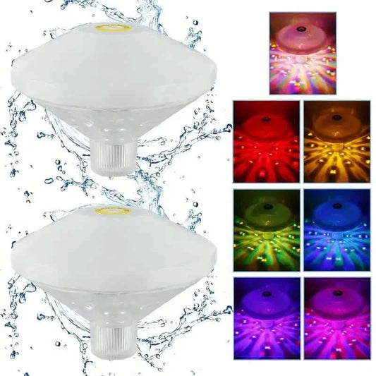2-Pack: LED Color Changing Floating Pool Lights with 8 Modes Lighting Otarealm