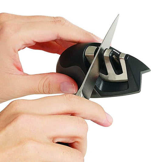 2-Pack: Ultra Sharp Knife Sharpener and Stainless Steel Vegetable and Meat Slicer Holder Otarealm