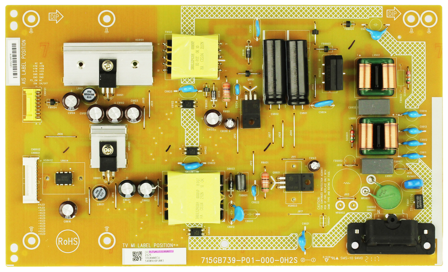 Vizio PLTVKU331XXAEC Power Supply Board Otarealm