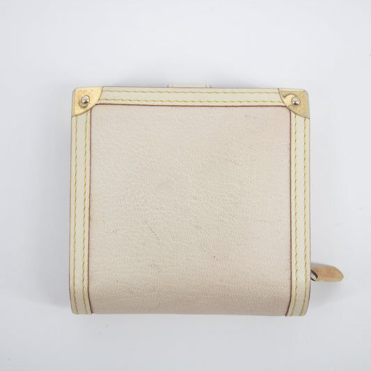 Louis Vuitton Ivory Suhali Compact Zippy Wallet #2055