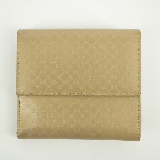 Gucci Beige Jackie Micro Guccisima Leather Compact Wallet #2390