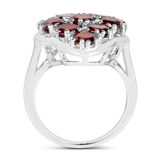 5.22 Carat Genuine Garnet .925 Sterling Silver Ring