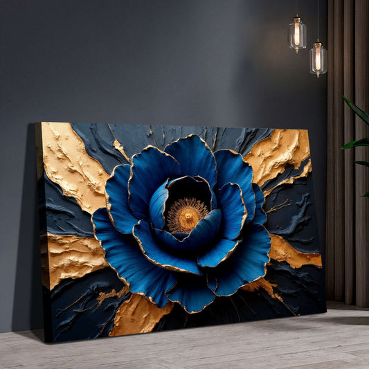 Sapphire Bloom Wall Art Otarealm