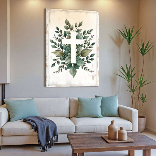 Minimalist Cross Faith Wall Art II Otarealm