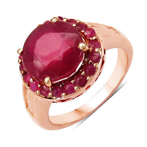 5.01 Carat Glass Filled Ruby .925 Sterling Silver Ring Otarealm