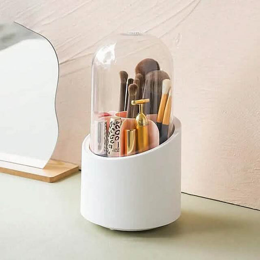 360-Degree Rotating Dustproof Makeup Brush Organizer Otarealm