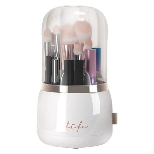 360° Rotating Makeup Brush Holder with Lid Makeup Organizer Otarealm