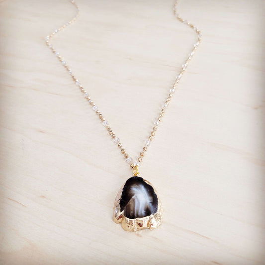 **Gilded Black Agate Necklace 257ma Otarealm