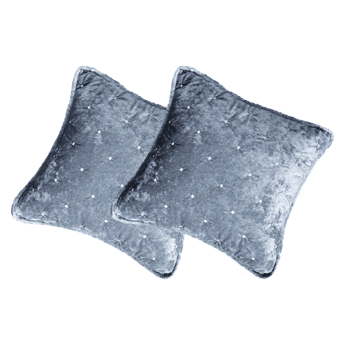 Tache Velvet Dreams Light Blue Plush Diamond Tufted Cushion Covers / Euro Sham (JHW-853LB) Otarealm