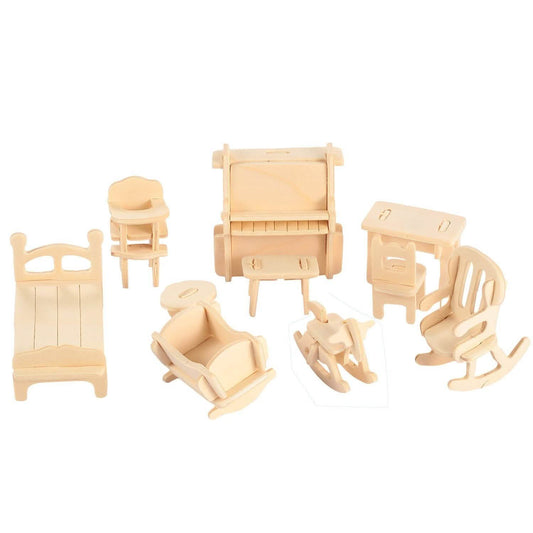 3D Wooden Dollhouse Furniture Puzzles Otarealm