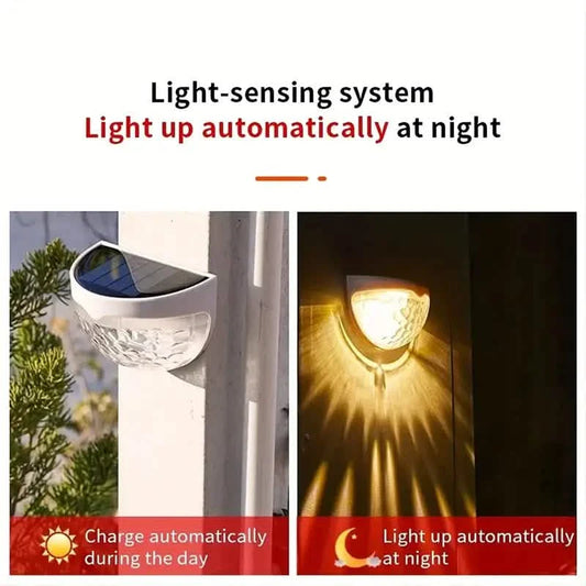 4-Pack: Solar Fence Lights Solar Deck Lights Otarealm