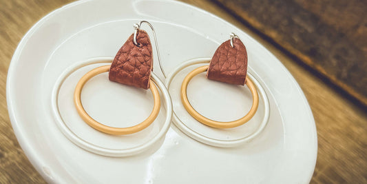Beautiful Leather Double Hoops Otarealm