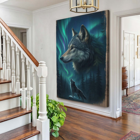 Wolf Double Exposure Wall Art IV