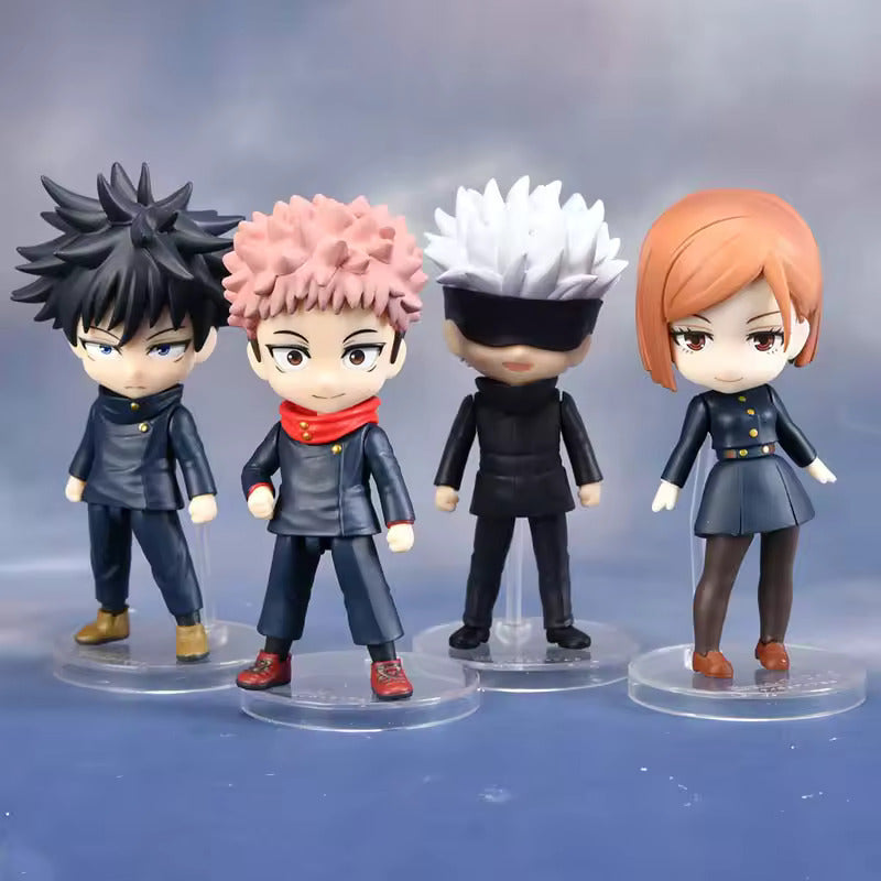 Mini Jujutsu Kaisen Gojo Satoru Mahito Geto Suguru Itadori Fushiguro Figurines, Kawaii Cute Anime Figures and Statues 10 CM