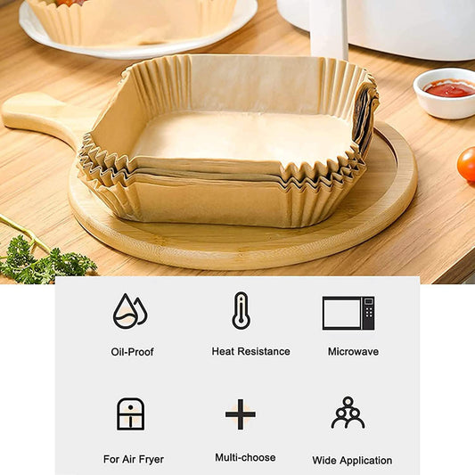 50-Pieces: Air Fryer Disposable Paper Liners Otarealm
