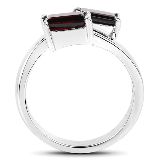 2.40 Carat Genuine Garnet .925 Sterling Silver Ring