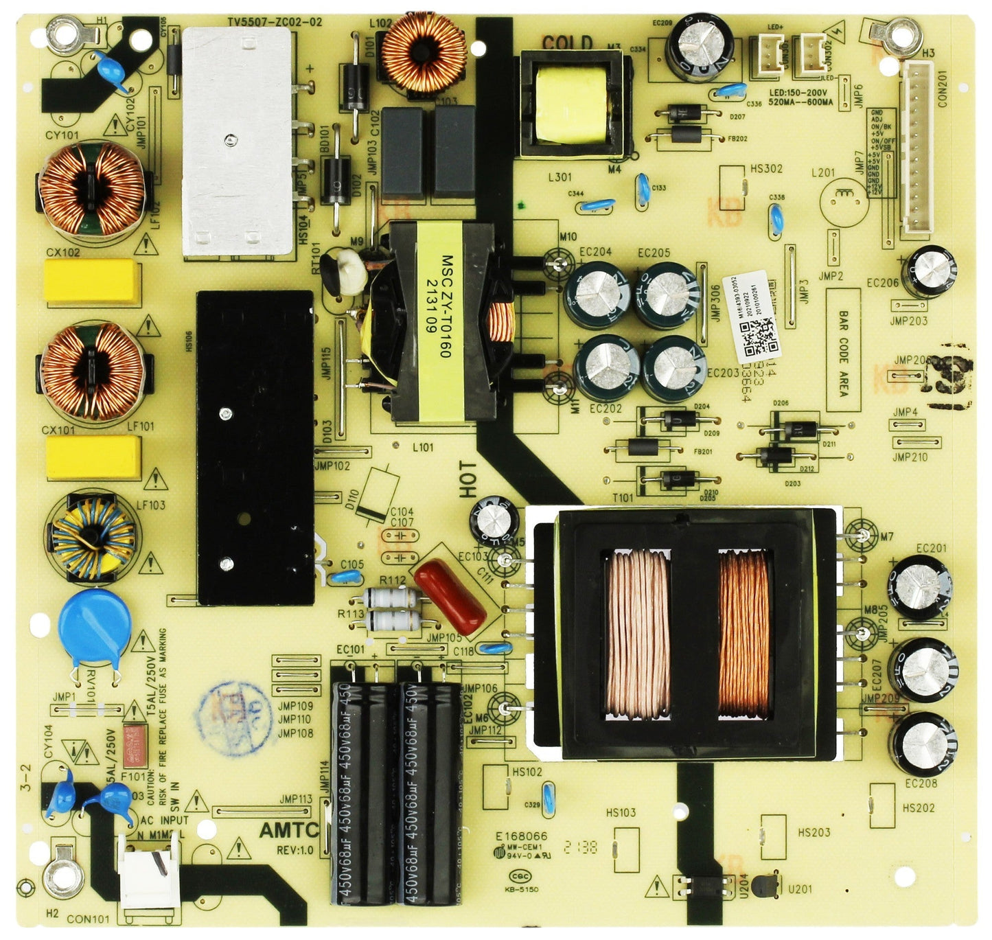 Onn 514C5507M16 Power Supply / LED Board Otarealm