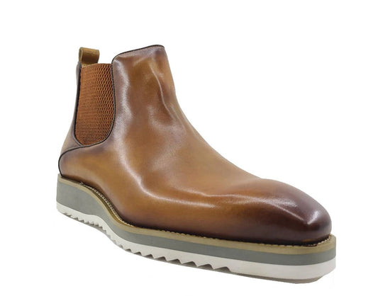 Carrucci Calfskin Boot - Cognac