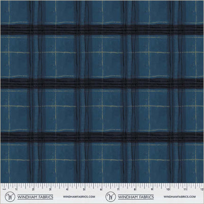 Window Pane Plaid NightSky Cotton 43/44 Fabric Per Yard