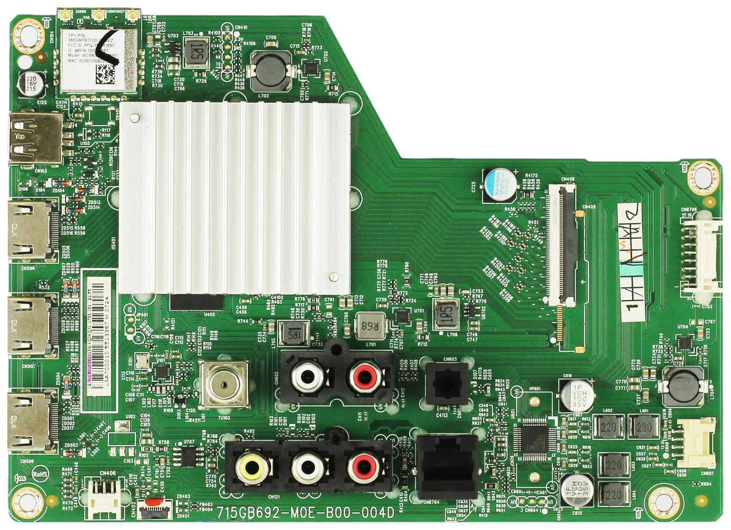 Vizio 756TXLCB02K062 Main Board for V705-J01 (LTCHJ9KX Serial) Otarealm