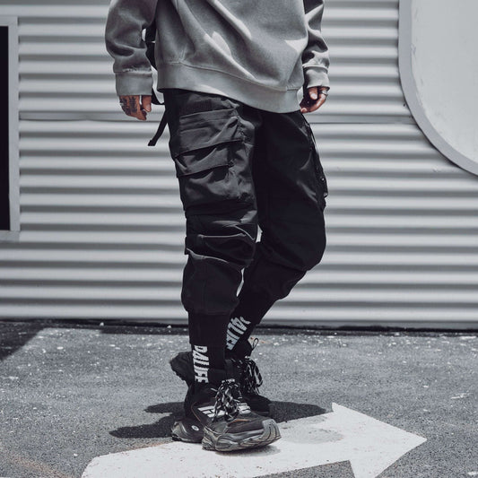 IBP442 Matte Black Cargo Joggers Otarealm