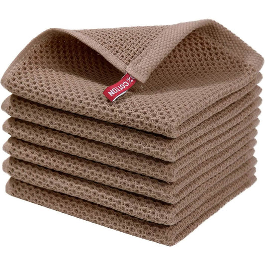 6-Pack: Cotton Waffle Woven Kitchen Towel Otarealm