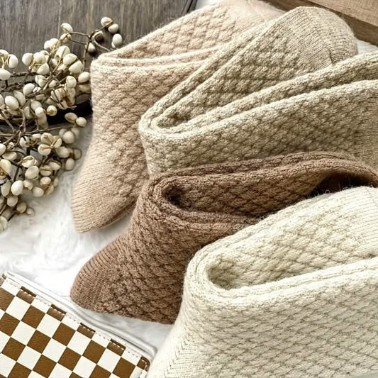6-Pairs: Autumn and Winter Thick Warm Solid Socks