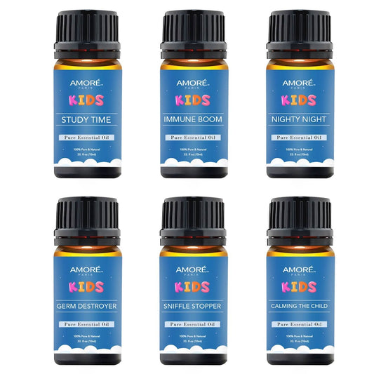 6-Pieces Set: Natural Aromatherapy Kids Safe Essential Oils Starter Set Otarealm