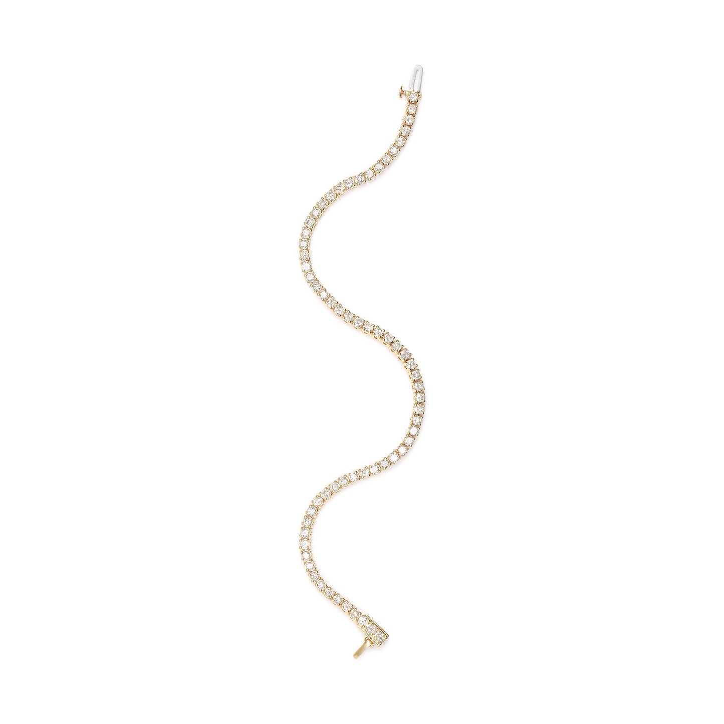 14K Yellow Gold 6.0 Cttw Classic 4 Prong Set Round Brilliant Cut Diamond Tennis Bracelet (K-L Color, VS2-SI1 Clarity) - 7.25" Otarealm