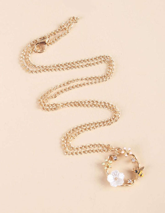 Gold Bumble Bee Necklace Otarealm