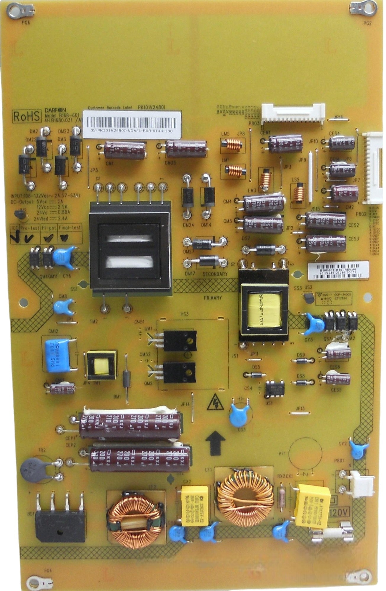 Toshiba 75025015 (PK101V2480I) Power Supply for 40SL412U Otarealm