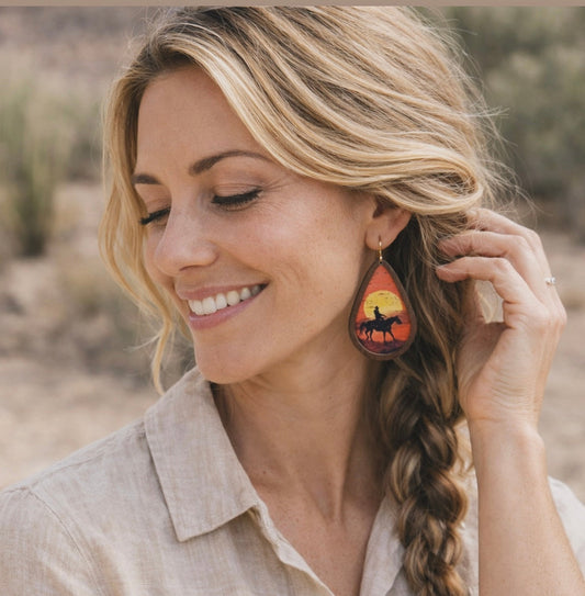 Beautiful Cowboy Sunset Earrings