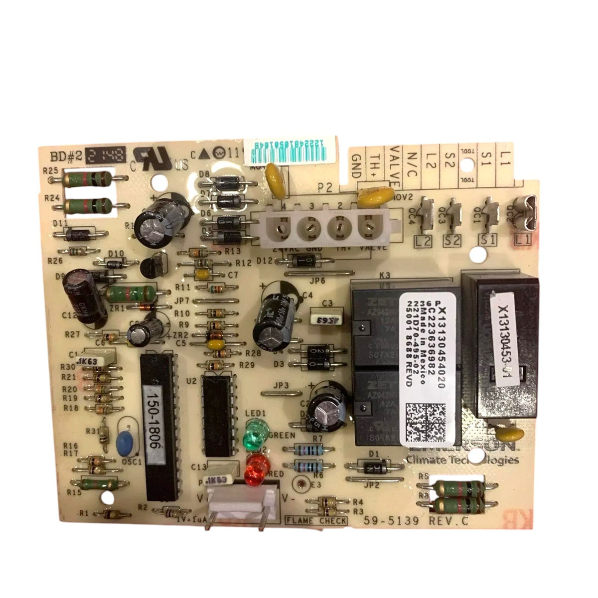 TRANE EMERSON X13130454020 Control Circuit Board 21D70-495-02 59-5139 (REFURBED) Otarealm