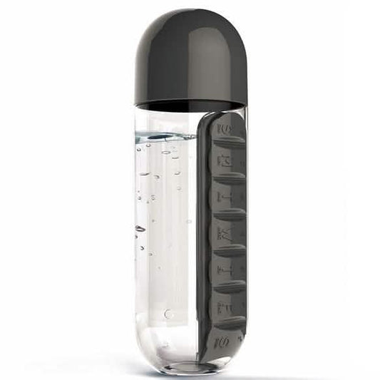 7-Day Pill Tablet Medicine Organizer Water Drink Bottle Holder Box Otarealm