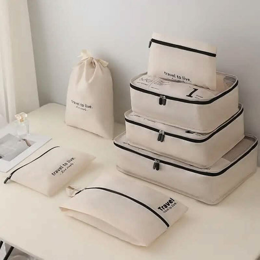 7-Piece: Travel Packaging Cube Bags Otarealm
