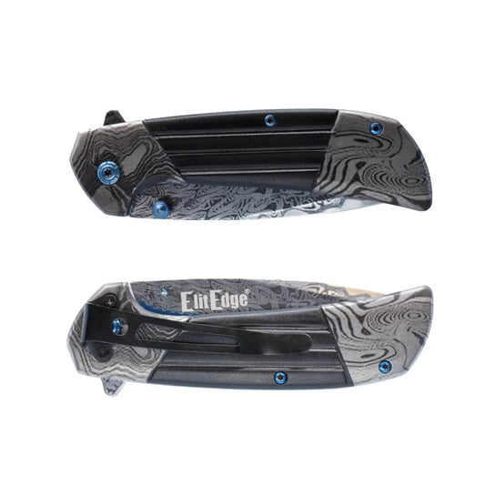 7.75" Titanium & Damascus Folding Knife Otarealm