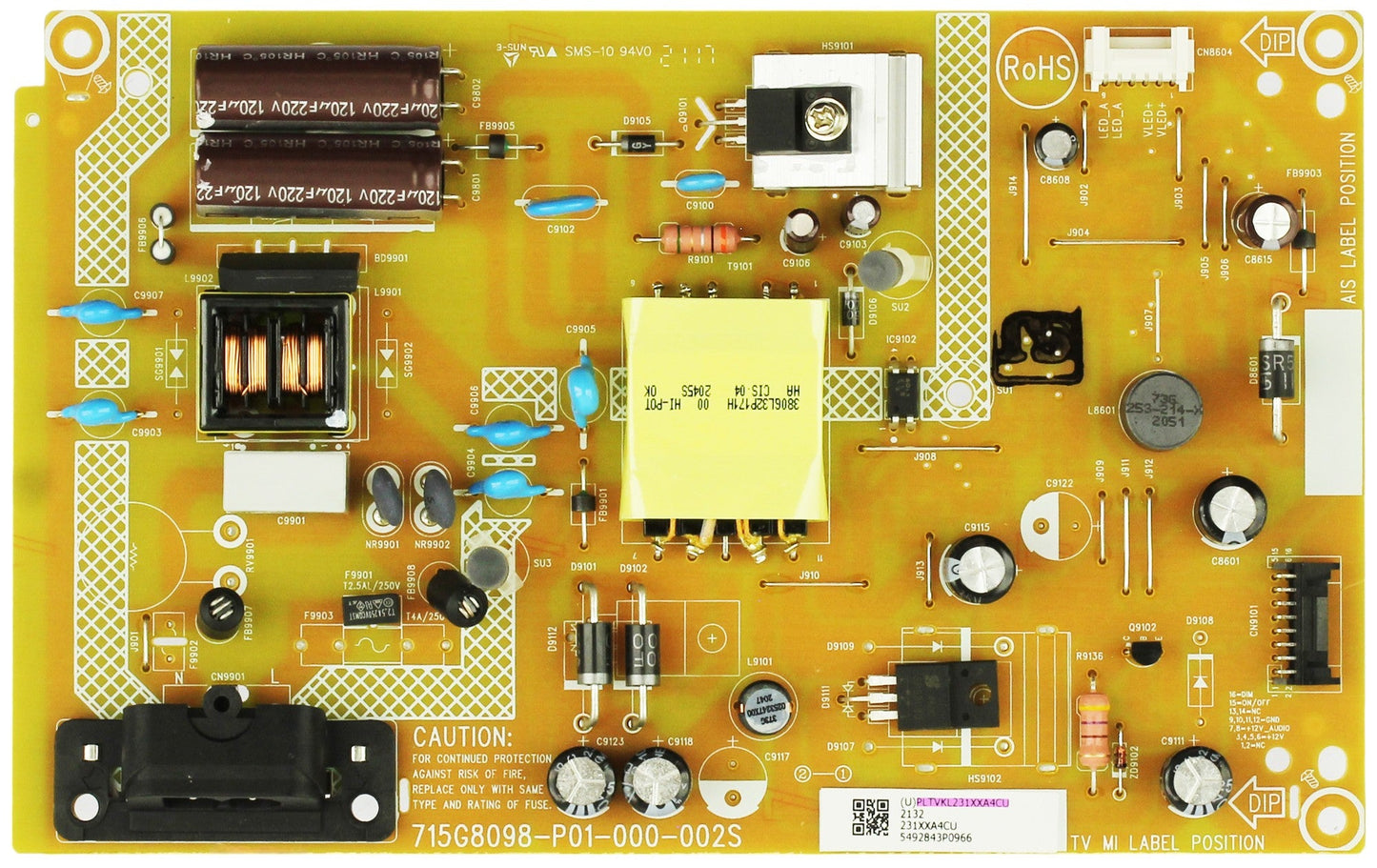 Sharp Insignia PLTVKL231XXA1CU Power Supply Board Otarealm