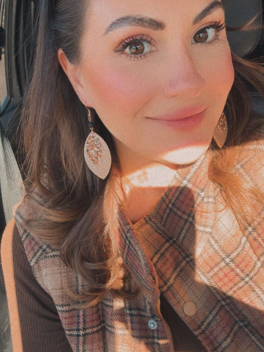 Beautiful Gold Glitter Drop Earrings Otarealm