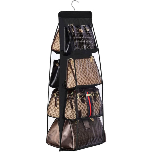 8 Pocket Hanging Purse Organizer Handbag Storage Hanger Otarealm